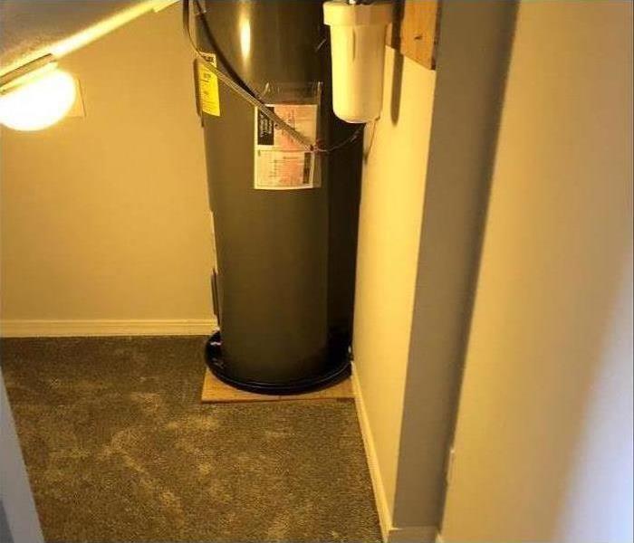 Water heater in basement.